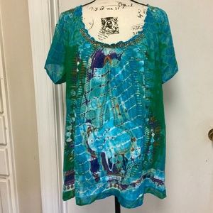GREATER GOOD Top Blouse Tie Dye